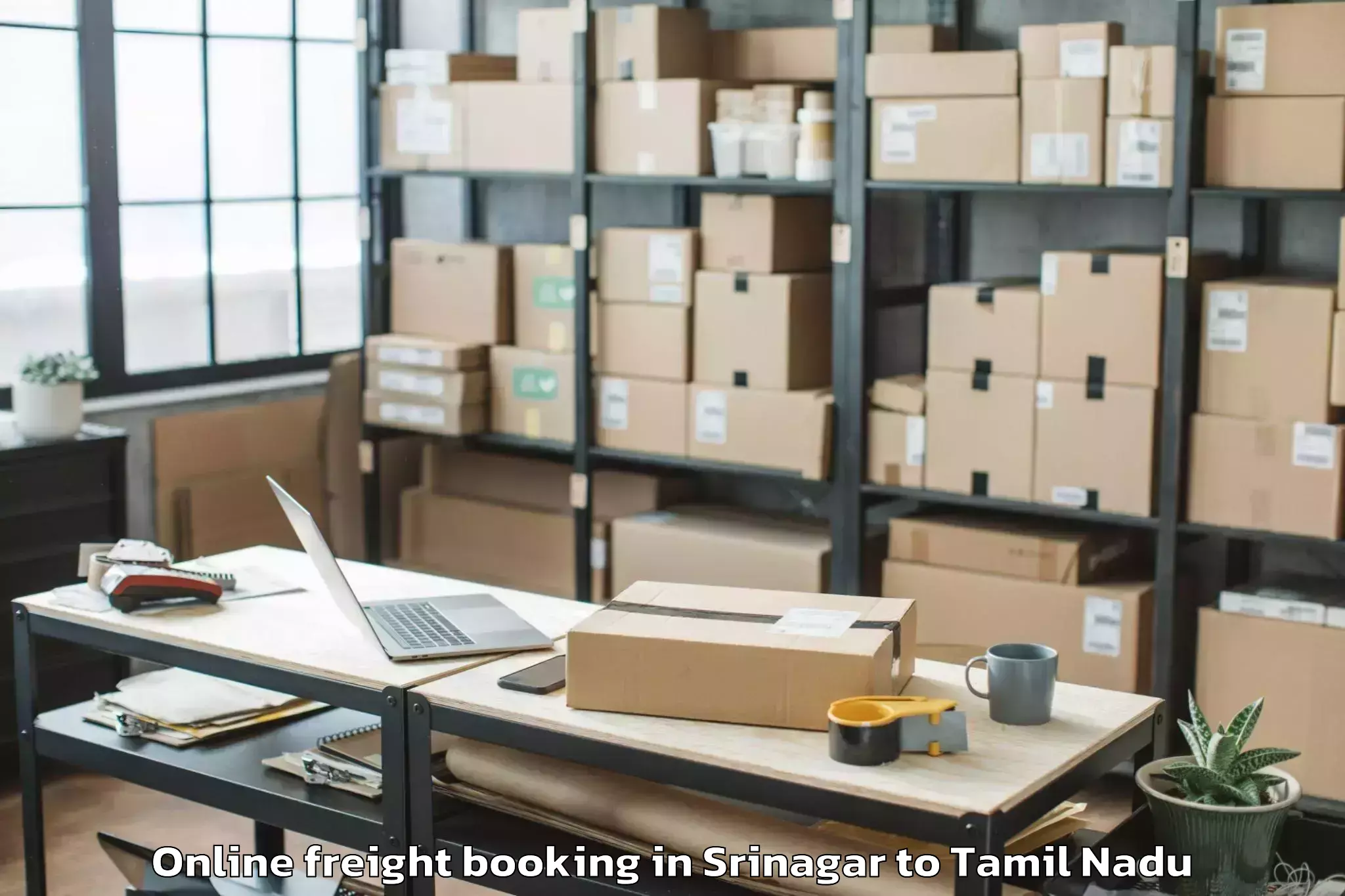 Reliable Srinagar to Gandarvakkottai Online Freight Booking